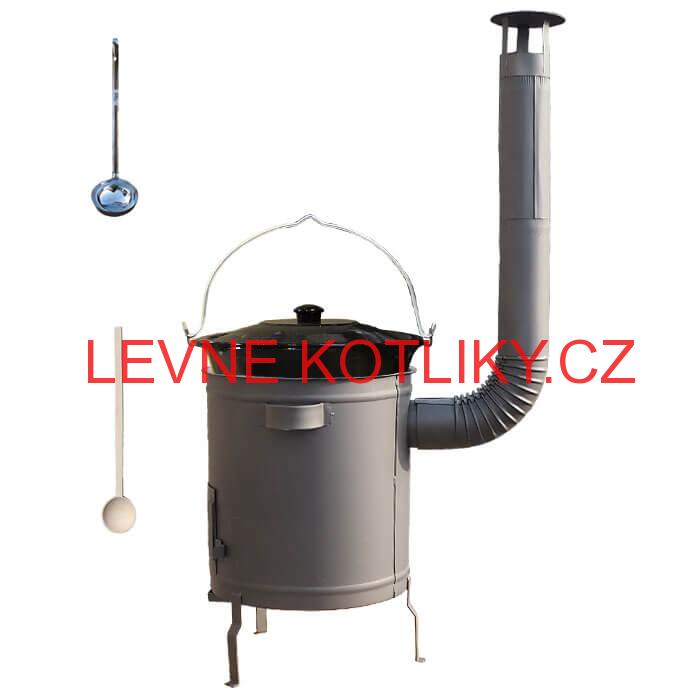 Smaltovaný kotlík 13 L (1,2 mm) + hrubostěnná (1,5 mm) a žáruvzdorná kotlina 36 PLUS 600