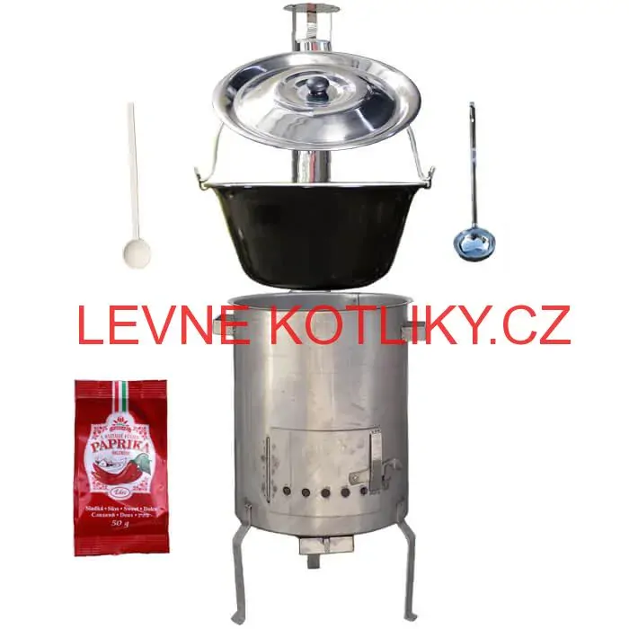 Smaltovaný kotlík 20 L (1,2 mm) + nerezová kotlina (1,5 mm) 42 cm STRONG EXCLUSIVE