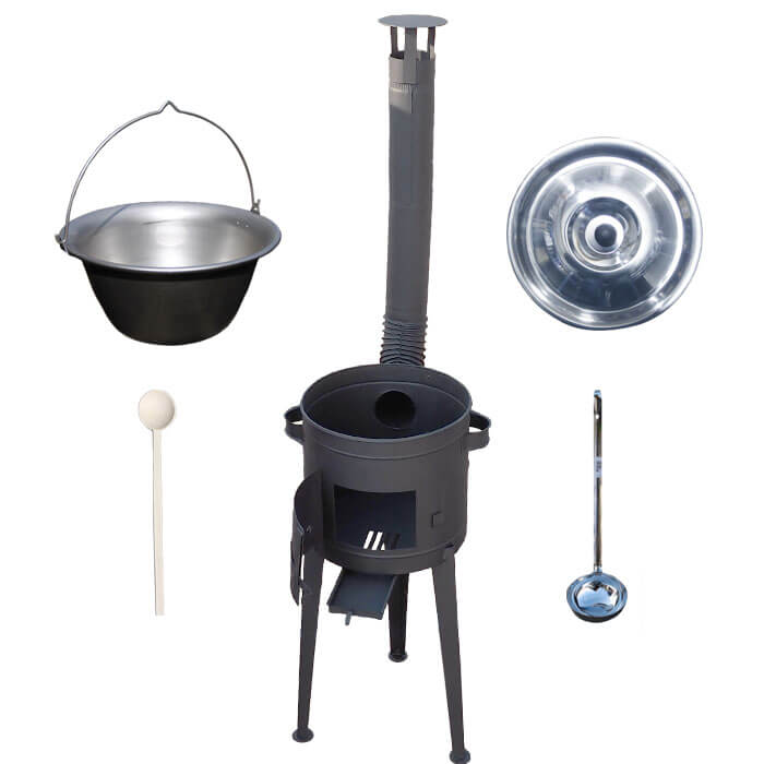 Nerezový kotlík 15 L (1,5 mm) + vysoká žáruvzdorná kotlina 36 PLUS 600