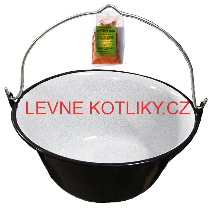 Smaltovaný kotlík 16 L + koření na kotlíkový guláš 50 g