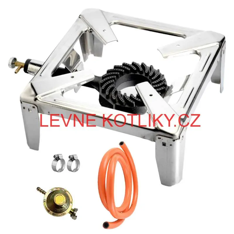 Plynový hořák - vařič 3,5 kW PB INOX + připojovací příslušenství