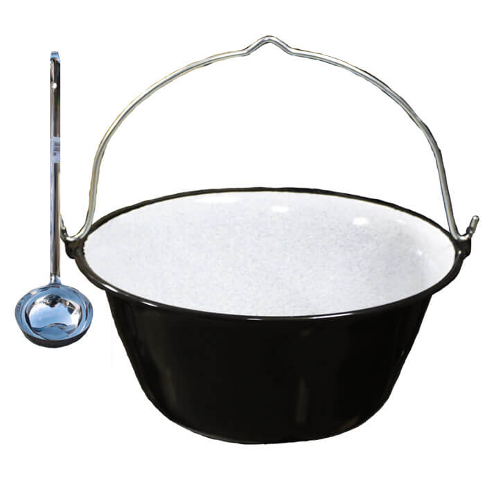 Smaltovaný kotlík 40 L + nerezová naběračka