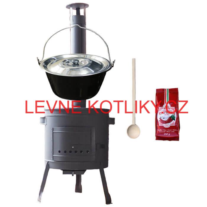 Smaltovaný kotlík 22 L (1,2 mm) + silnostěnná (1,5 mm) žáruvzdorná kotlina BALKY STRONG 42 PLUS 600