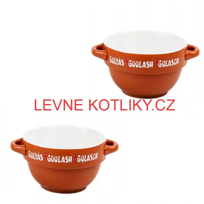 Keramické misky na servírování guláše 0,75 l, 4 ks