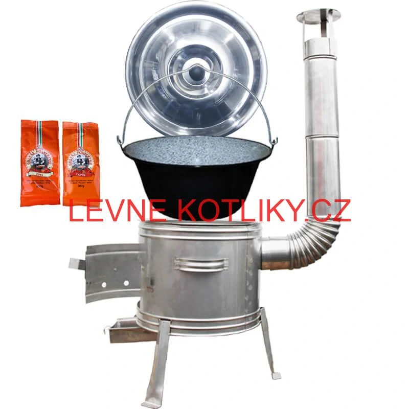 Smaltovaný kotlík 22 L + Nerezová kotlina 42 INOX + paprikový pepř na guláš - MIX 100 g