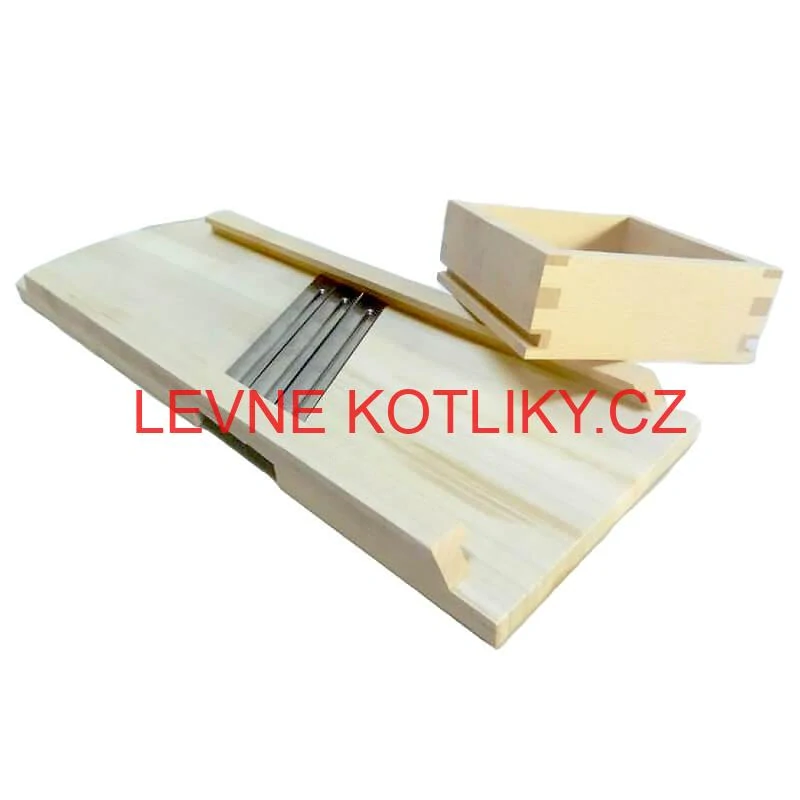 Ruční dřevěný kráječ zelí 3 nože 66 x 24 cm (střední)