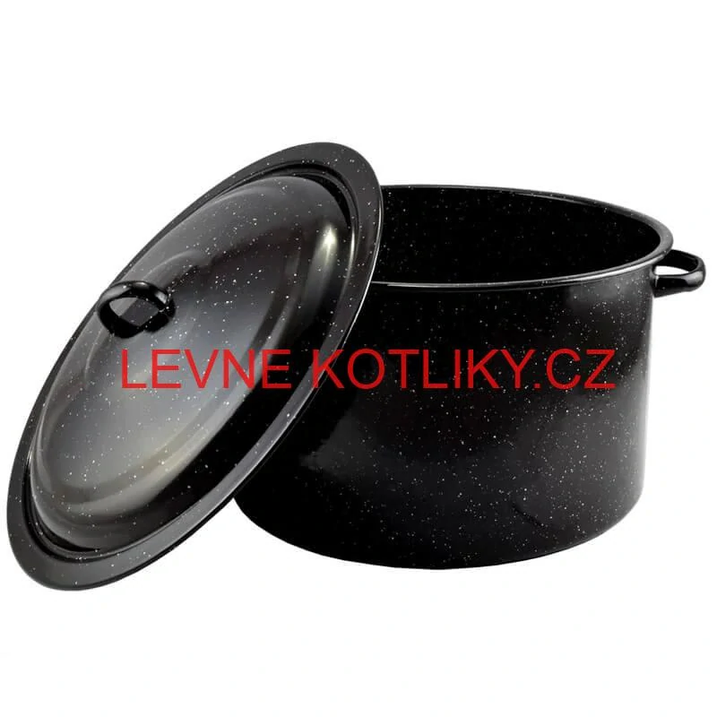 Smaltovaný hrnec s poklicí 20 L BLACK