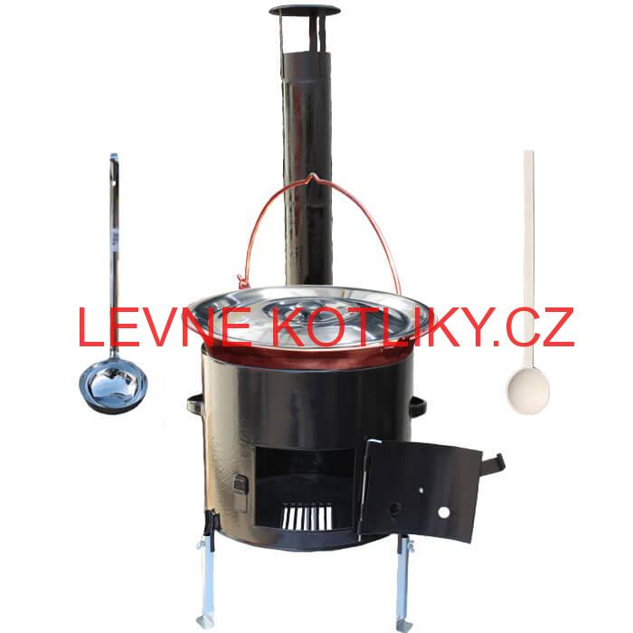 Měděný kotlík 10 L + smaltovaná kotlina 31 EXCLUSIVE