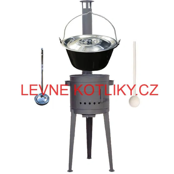 Smaltovaný kotlík 30 L (1,2 mm) + vysoká kotlina 47 cm (2 mm) HODO PLUS 600