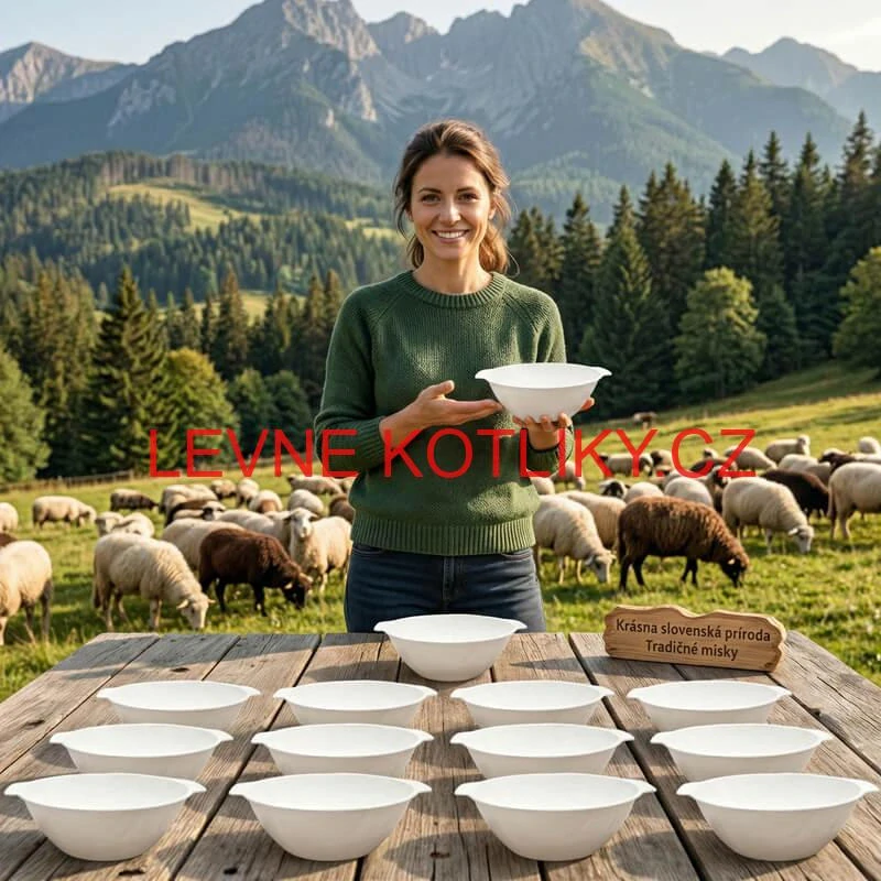 Sada 24 ks: Plastová miska na fajnový kotlíkový guláš a polévky – 750 ml