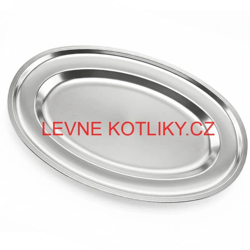 Nerezový oválný podnos (30,5cm) – Odolný servírovací tác na maso i koláče
