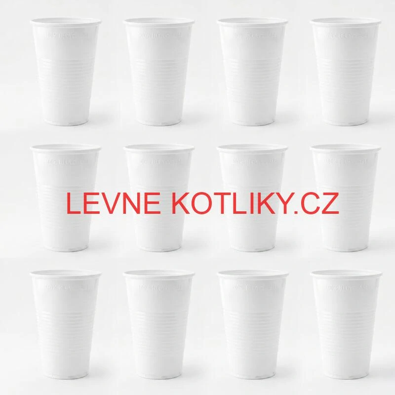 Jednorázový plastový bílý kelímek na studený nápoj 500 ml 12 ks