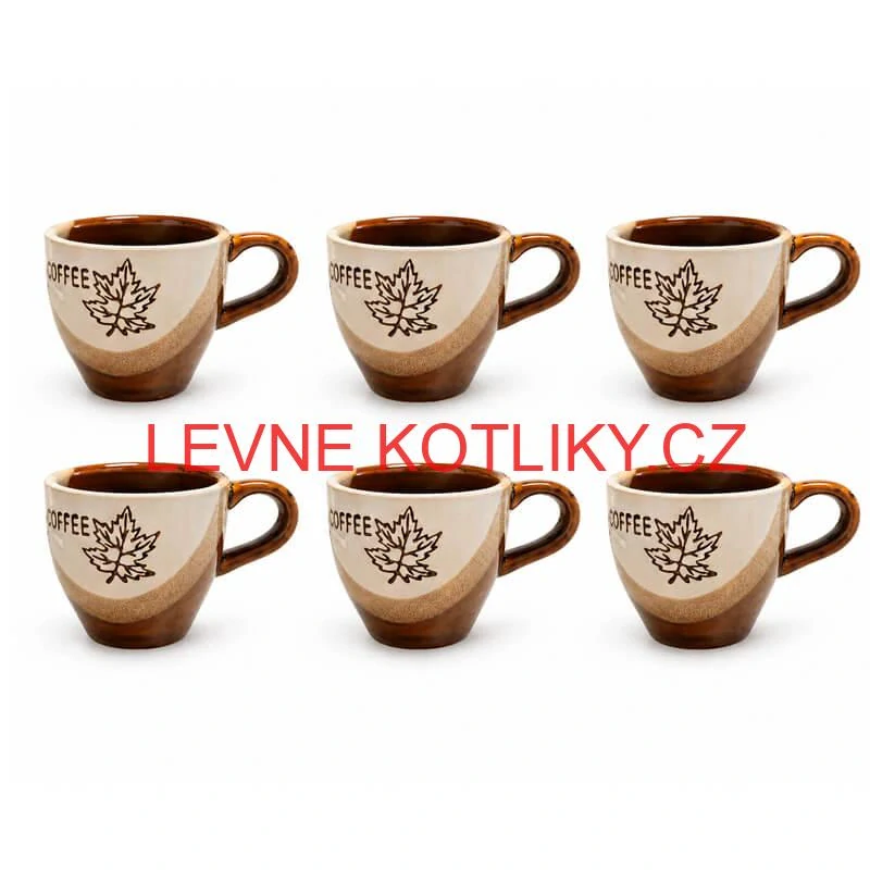 Sada keramických hrnků na kávu 100 ml 6 ks
