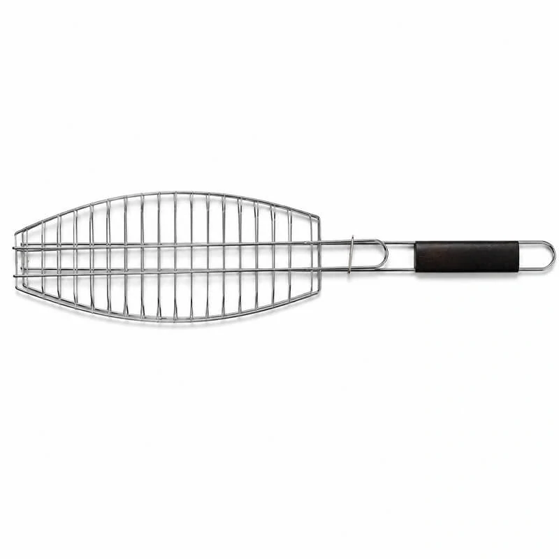 BBQ grilovací rošt na ryby – nerezové grilovací kleště 65 × 15 × 4 cm