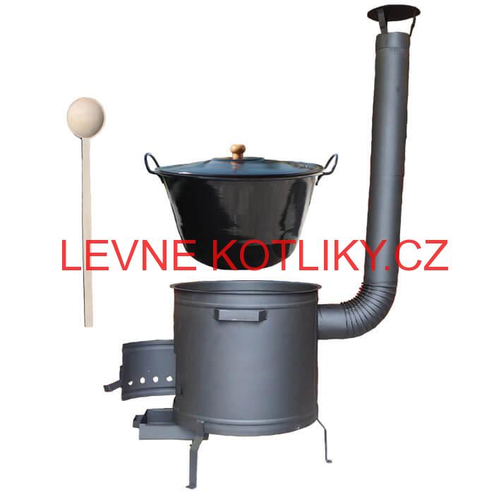 Zabijačkový smaltovaný kotel 50 L + žáruvzdorná kotlina 50 cm PLUS 600