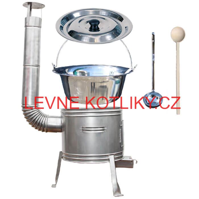 Nerezový kotlík 10 L + nerezová kotlina 31 cm TOPLUX