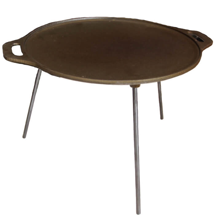 Litinová grilovací pánev s nožičkami 42 cm