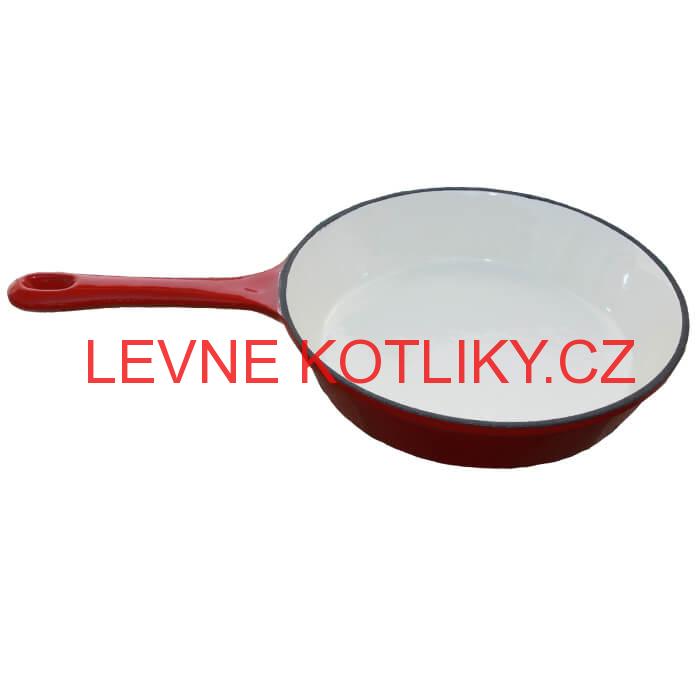Litinová pánev s povrchovou smaltovanou úpravou na grilování 24 cm