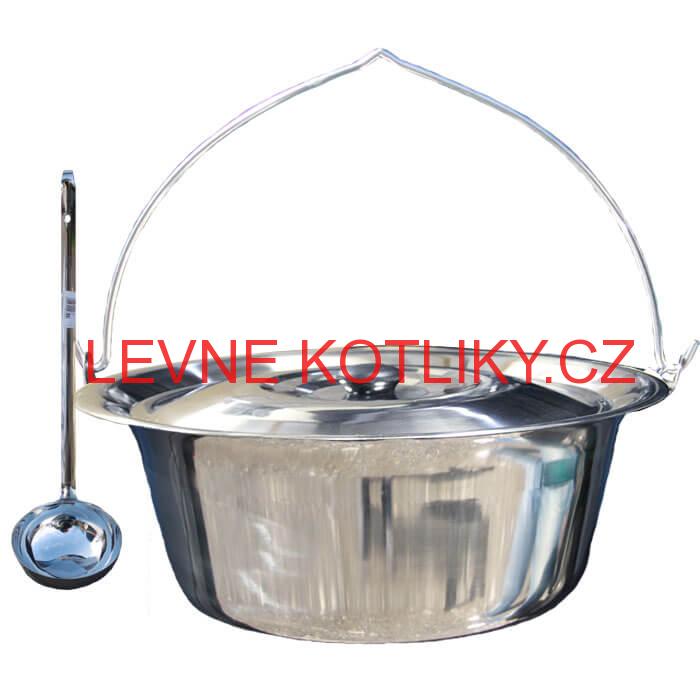 Nerezový kotlík 10 L (1,2 mm) + nerezová poklice