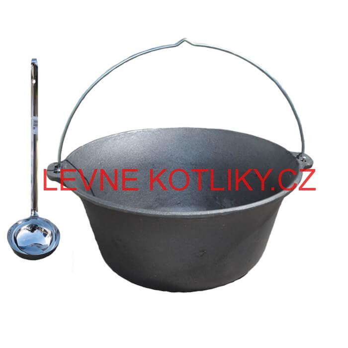 Litinový kotlík 10,8 L + nerezová naběračka