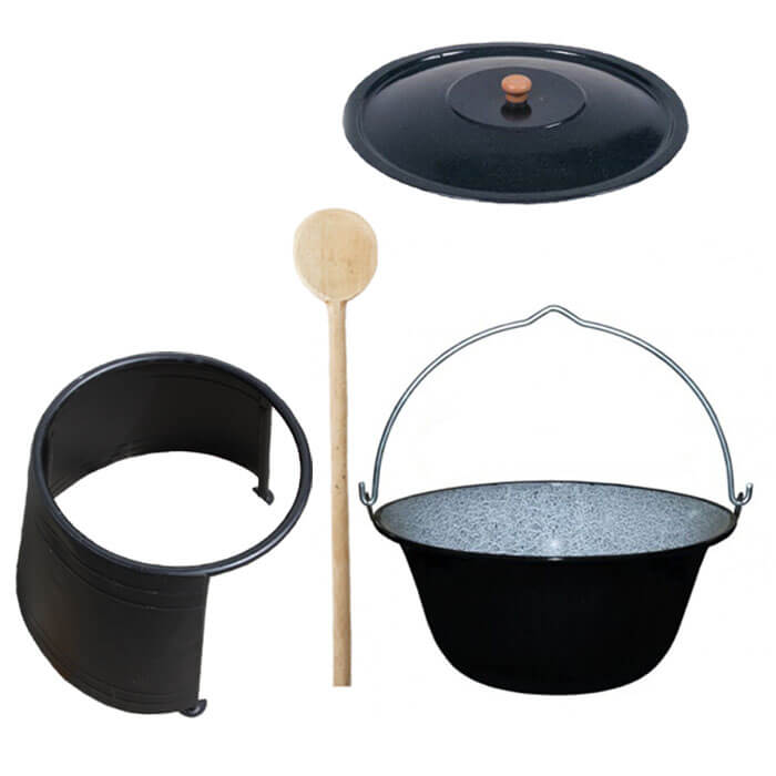 Smaltovaný kotlík 25 L + chránič plamene