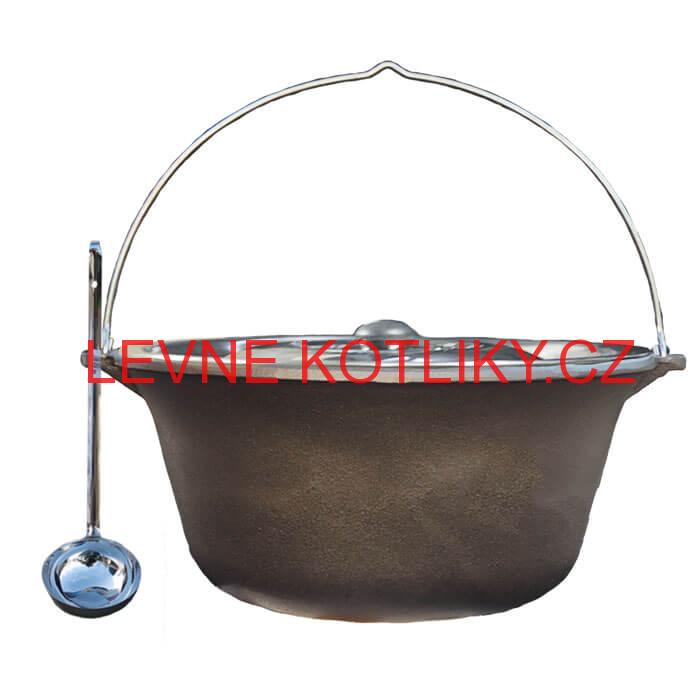 Litinový kotlík 10,8 L + nerezová poklice