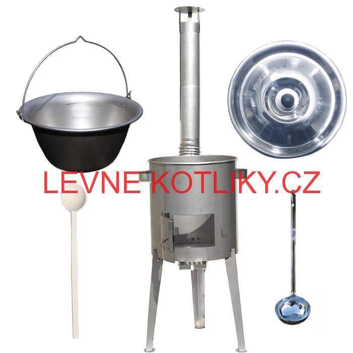 Nerezový kotlík 30 L (1,5 mm) + nerezová kotlina 45 cm LUXUS