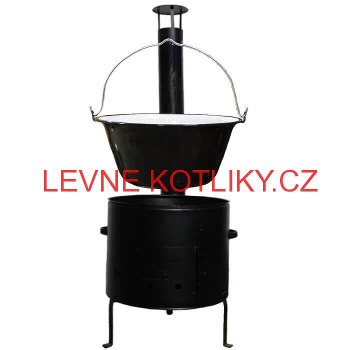 Smaltovaný kotlík 10 L (1,2 mm) + kovová kotlina 31 CLASSIC (KOV) Easy party