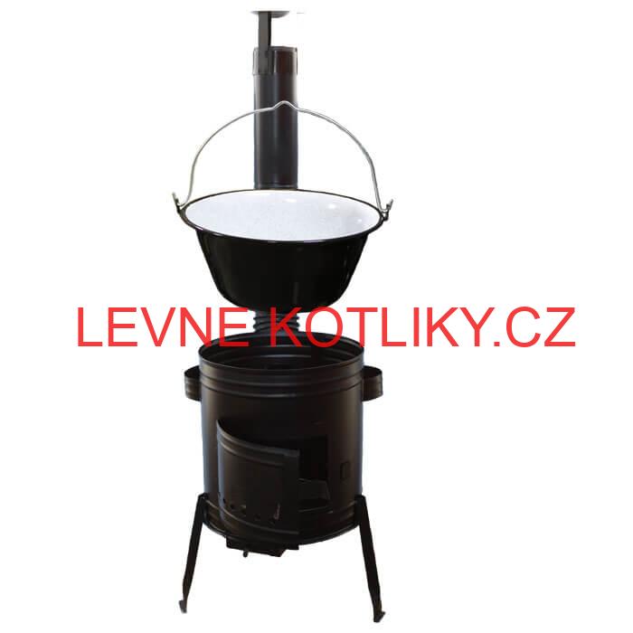 Smaltovaný kotlík 10 L (1,2 mm) + kovová kotlina 31 CLASSIC (KOV) Easy party