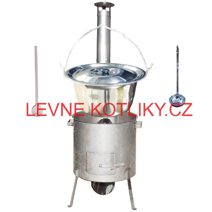 Nerezový kotlík 15 L (1,2 mm) INOX, zesílená vysoká nerezová kotlina 36 cm KOMFORT