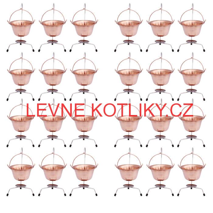 Servírovací souprava měděných kotlíků 24 ks