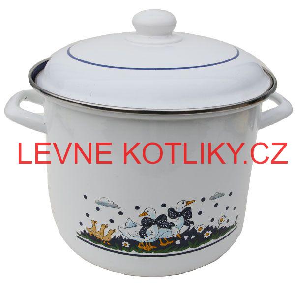 Smaltovaný hrnec s poklicí 4,5 L Kachničky
