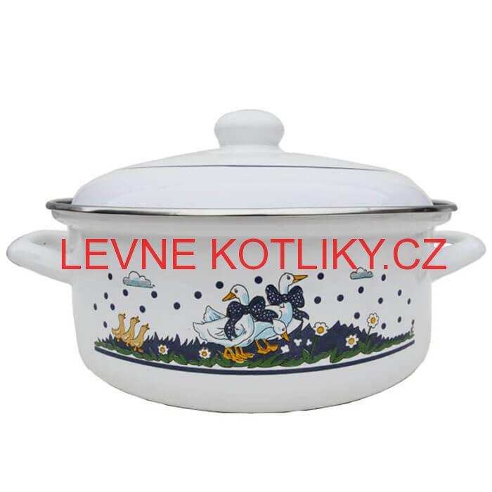 Smaltovaný kastrol s poklicí 24 cm