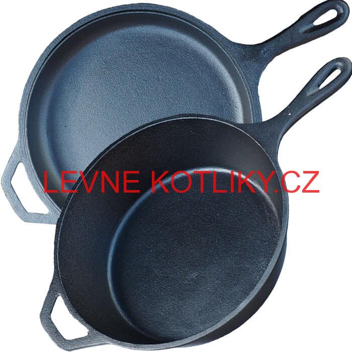 Litinová pánev s poklicí 26,5 cm