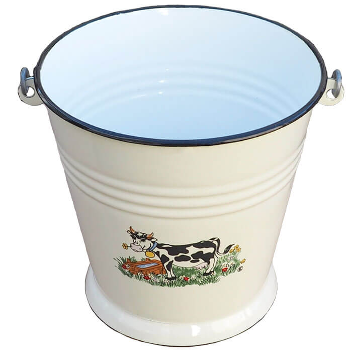 Smaltované vědro 5 L DECOR Kravička