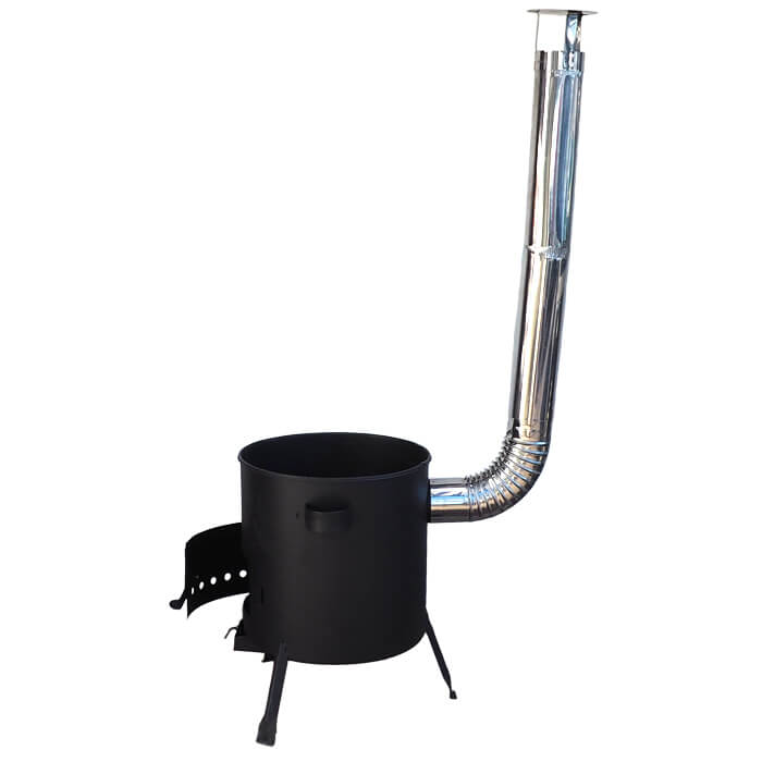 Kotlina 42 cm (1 mm) s žáruvzdornou barvou PLUS 600+ nerezový kouřovod