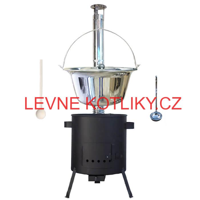 Nerezový kotlík 20 L (1,2 mm) + žáruvzdorná kotlina (1 mm) 42 PLUS 600