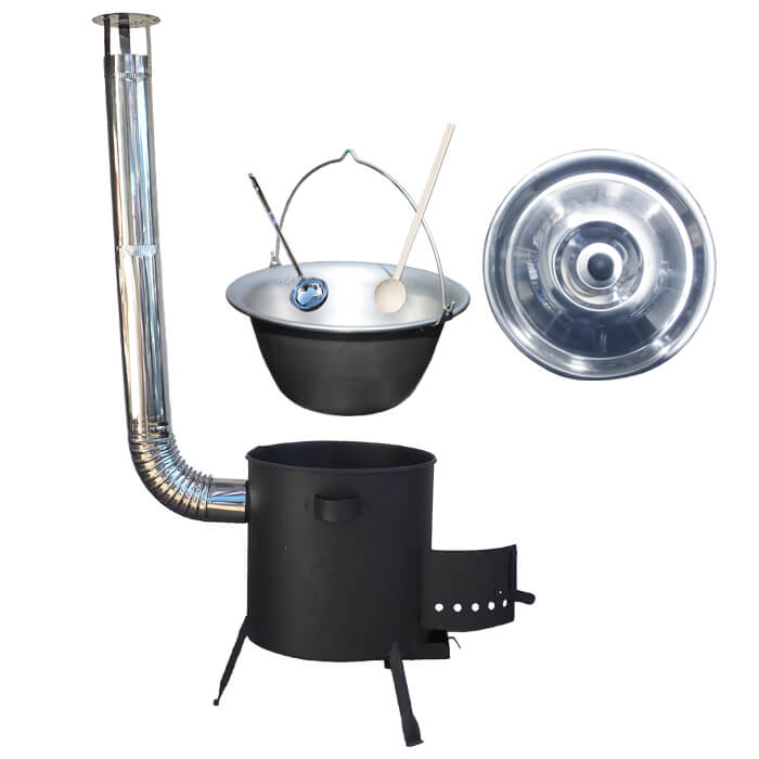 Nerezový kotlík 20 L (1,5 mm) + žáruvzdorná kotlina (1 mm) 42 PLUS 600
