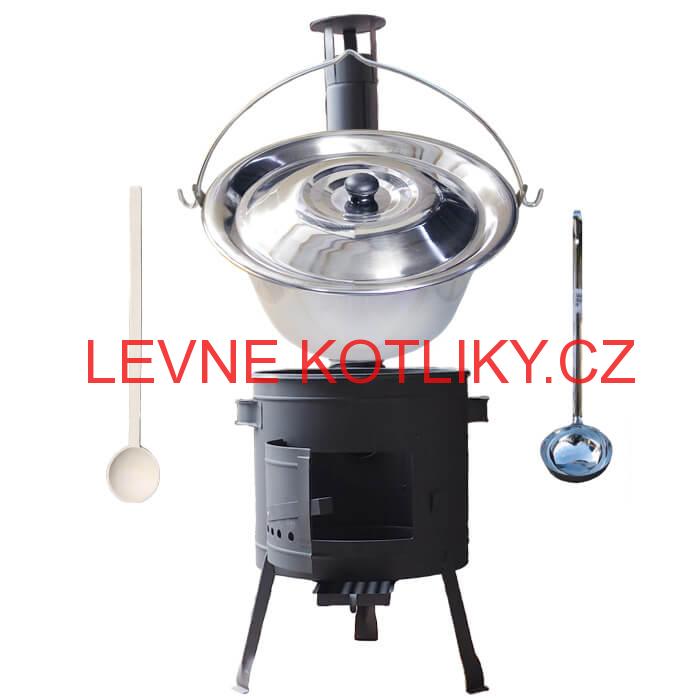 Nerezový kotlík 14 L (0,8 mm) + žáruvzdorná kotlina 36 PLUS 600 