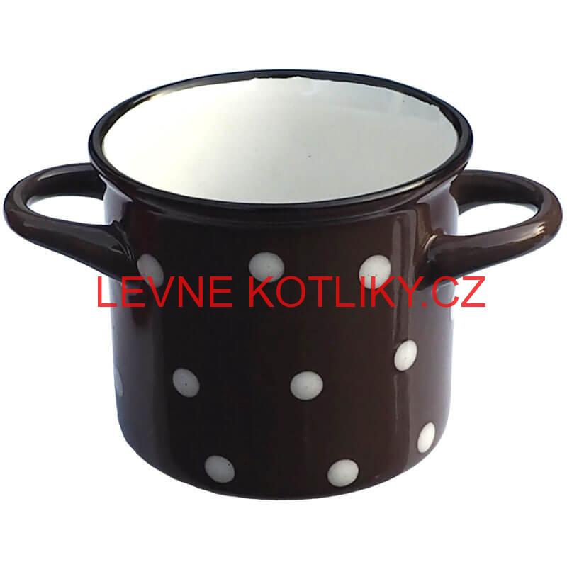 Keramický hrnek na polévku - hnědý DECOR