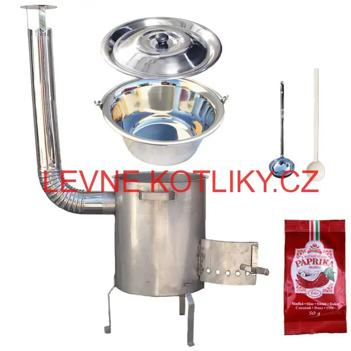 Nerezový kotlík 20 L (1,2 mm) INOX + nerezová kotlina (1,5 mm) 42 cm STRONG EXCLUSIVE