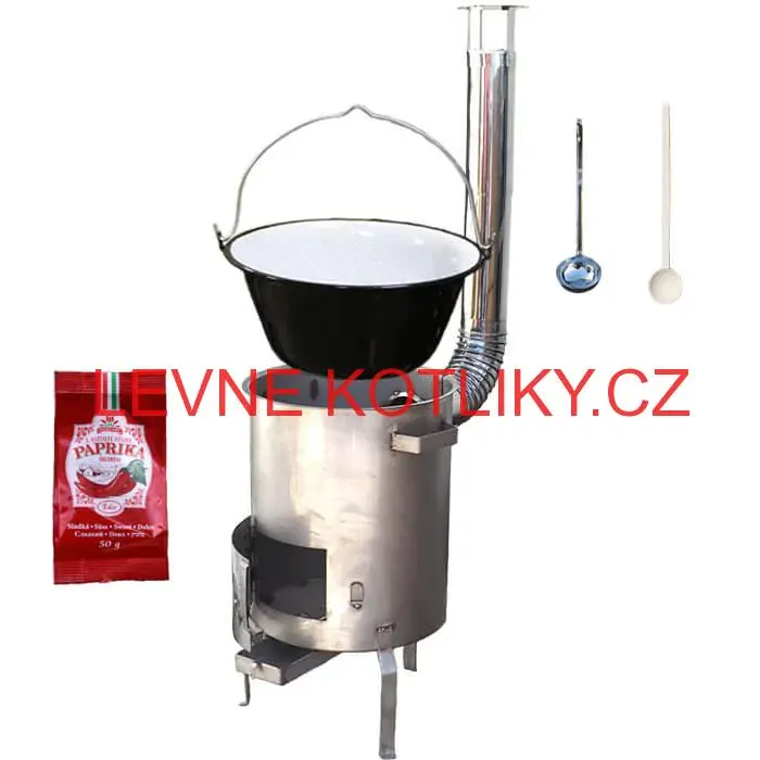 Smaltovaný kotlík 20 L (1,2 mm) + nerezová kotlina (1,5 mm) 42 cm STRONG EXCLUSIVE
