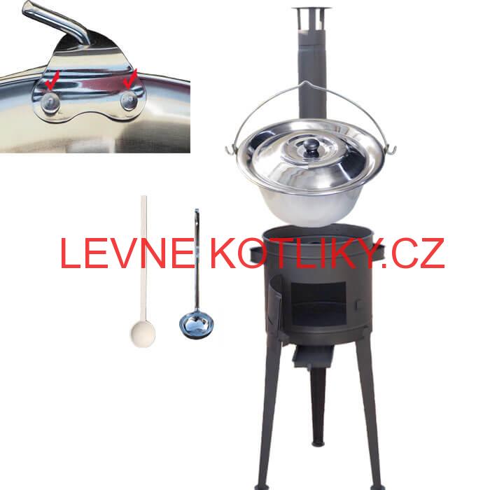 Nerezový kotlík 30 L  (0,8 mm) + vysoká žáruvzdorná kotlina 45 PLUS 600 