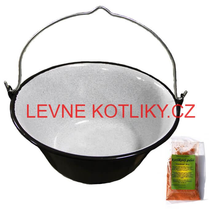 Smaltovaný kotlík 20 L + koření na kotlíkový guláš 50 g