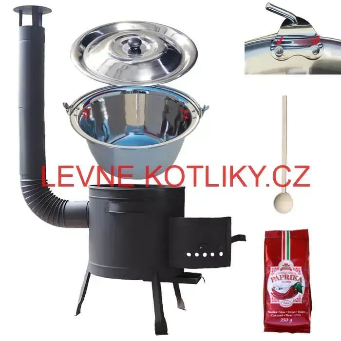 Nerezový kotlík 20 L (1,2 mm) INOX + silnostěnná (1,5 mm) žáruvzdorná kotlina BALKY STRONG 42 PLUS 600