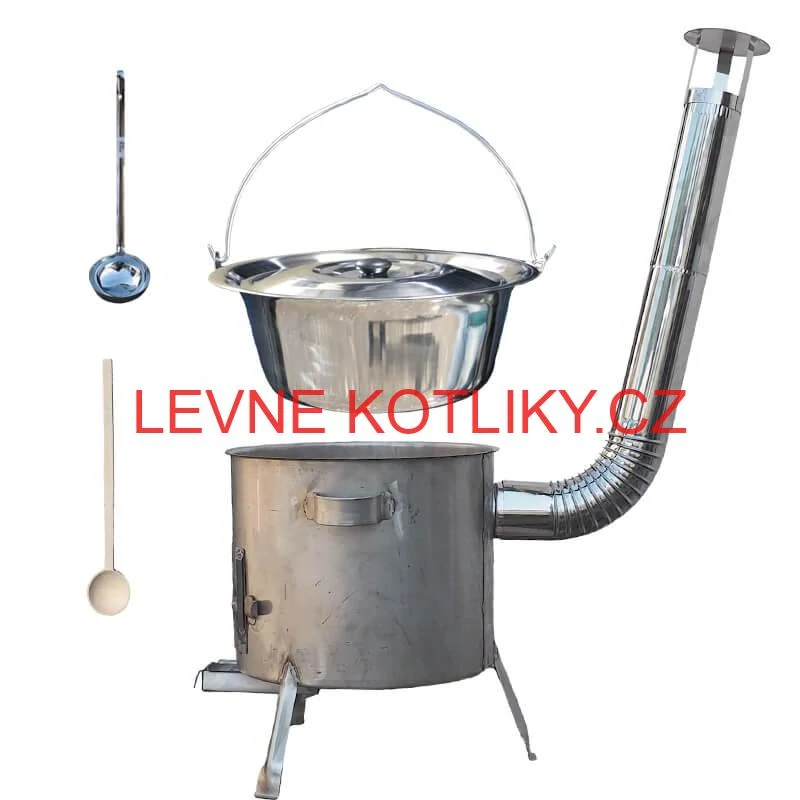 Nerezový kotlík 30 L (1,2 mm) INOX + nerezová kotlina 45 cm (1,5 mm) STRONG CLASSIC