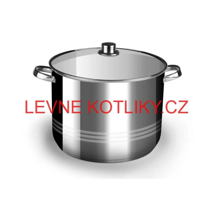Nerezový hrnec 7 L + skleněná poklice
