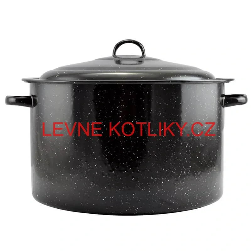 Smaltovaný hrnec s poklicí 20 L BLACK