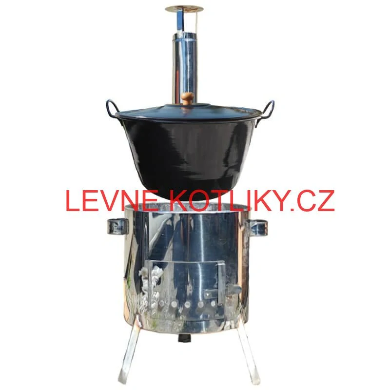 Smaltovaný kotel 70 L + nerezová kotlina 53 cm LUSTRO