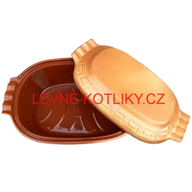 Římská mísa / pekáč z glazované terakotové hlíny 6 l